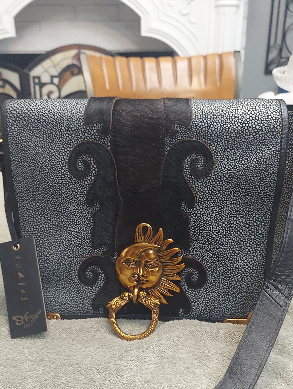 Sharif Navy Blue Crossbody